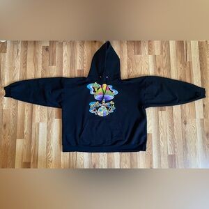Mushroom Black Hoodie Size 2X Unisex